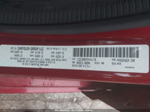 1C3CCBAB7EN141176 Chrysler 200 LX