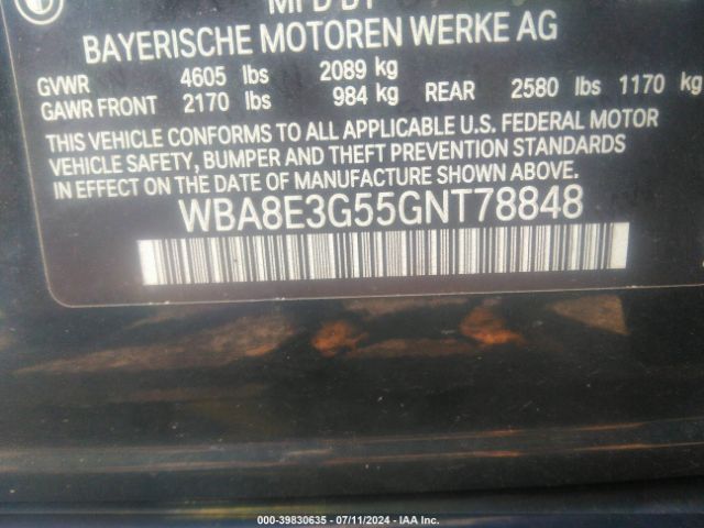 WBA8E3G55GNT78848 BMW 328i Xdrive