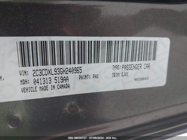 Dodge Charger Srt Hellcat 2016 2C3CDXL93GH240965 Image 9