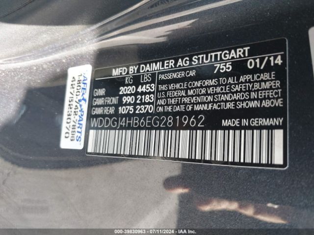 WDDGJ4HB6EG281962 Mercedes-Benz C 250