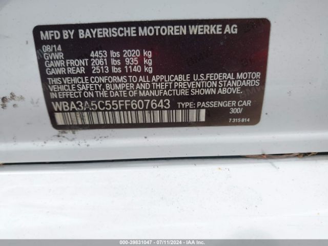 WBA3A5C55FF607643 BMW 328I