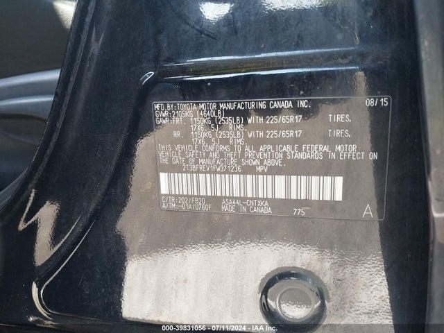 Toyota RAV4 LE 2015 2T3BFREV1FW371236 Image 9