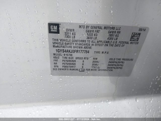 1GYS4AKJ0FR177784 Cadillac Escalade Standard
