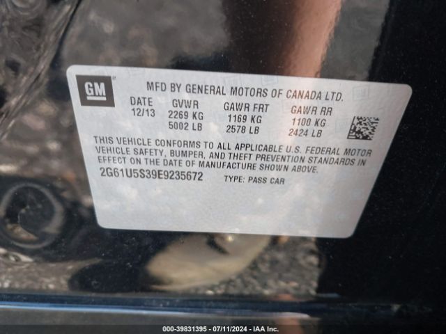 2G61U5S39E9235672 Cadillac Xts W20 Livery Package