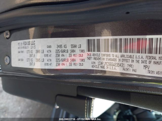1C4PJMCS6GW235431 Jeep Cherokee Altitude