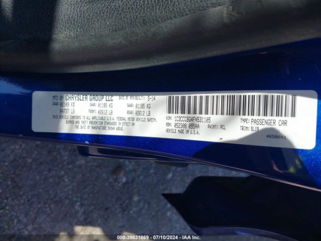 1C3CCCBG4FN531105 Chrysler 200 S