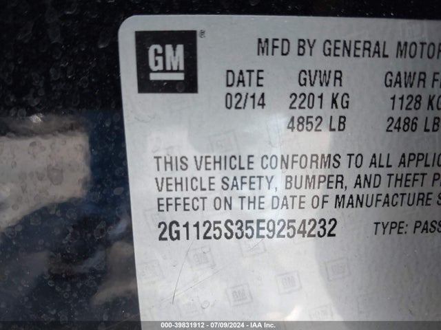 Chevrolet Impala 2lt 2014 2G1125S35E9254232 Image 9