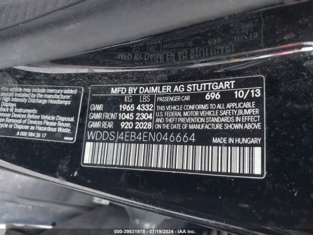 WDDSJ4EB4EN046664 Mercedes-Benz CLA 250