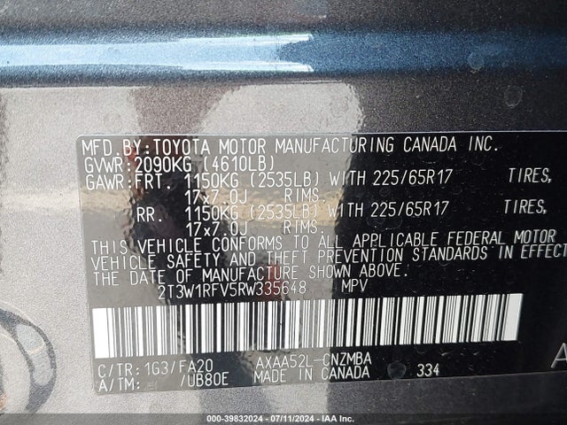 Toyota Rav4 Xle 2024 2T3W1RFV5RW335648 Image 9