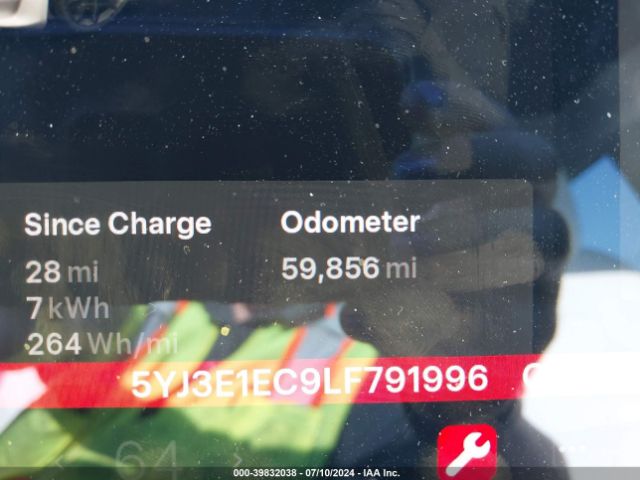 5YJ3E1EC9LF791996 Tesla Model 3 Performance Dual Motor All-wheel Drive