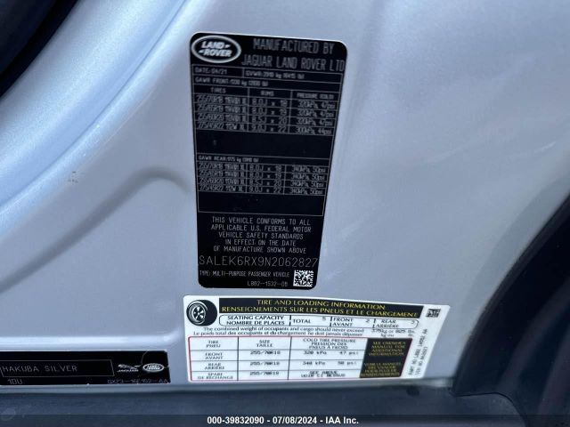 SALEK6RX9N2062827 Land Rover Defender 90 Standard