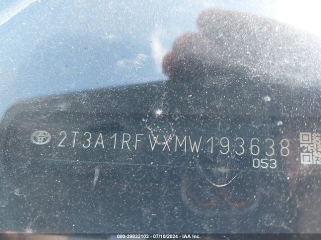 2T3A1RFVXMW193638 Toyota Rav4 Xle Premium