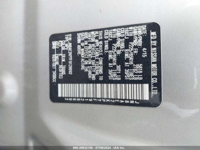 Nissan Quest Sv 2015 JN8AE2KP7F9128692 Image 9