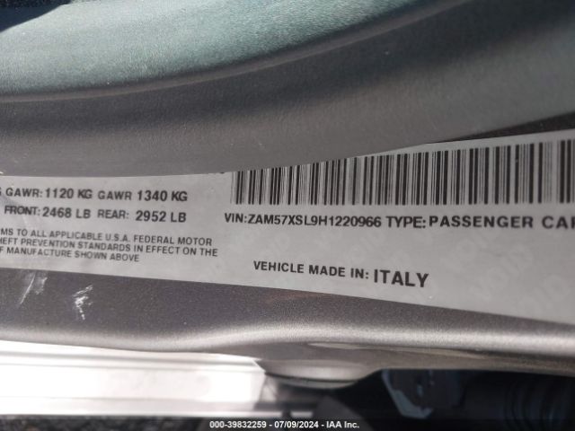 ZAM57XSL9H1220966 Maserati Ghibli