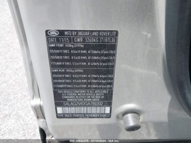 SALAG2V60GA799302 Land Rover LR4