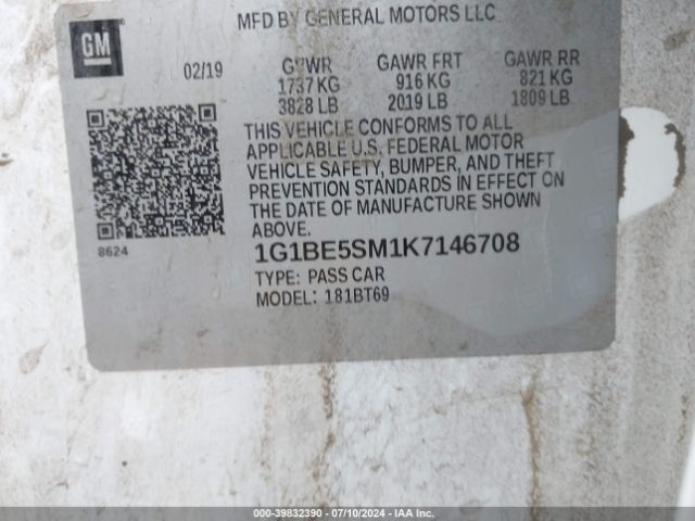 1G1BE5SM1K7146708 Chevrolet CRUZE LT