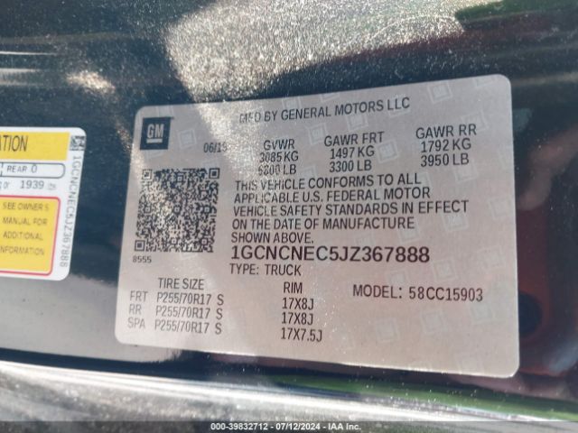 1GCNCNEC5JZ367888 Chevrolet Silverado 1500 Ls