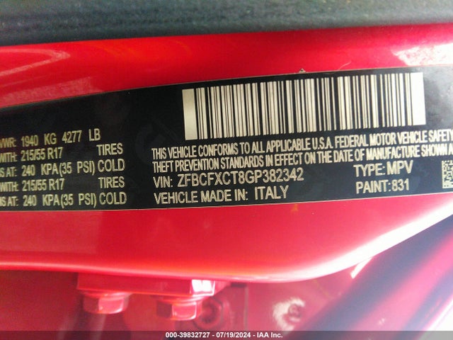 2016 FIAT 500X ZFBCFXCT8GP382342 Photo 8