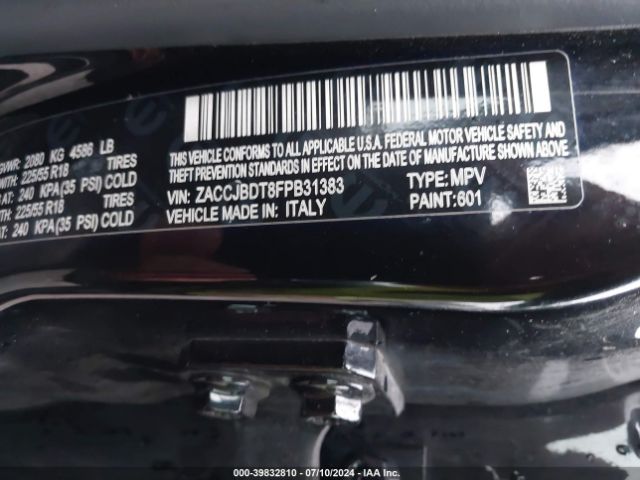 ZACCJBDT8FPB31383 Jeep Renegade Limited