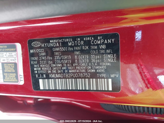 Auction sale of the 2023 Genesis Gv70 2.5t Awd, vin: KMUMADTB2PU078752, lot number: 39832829