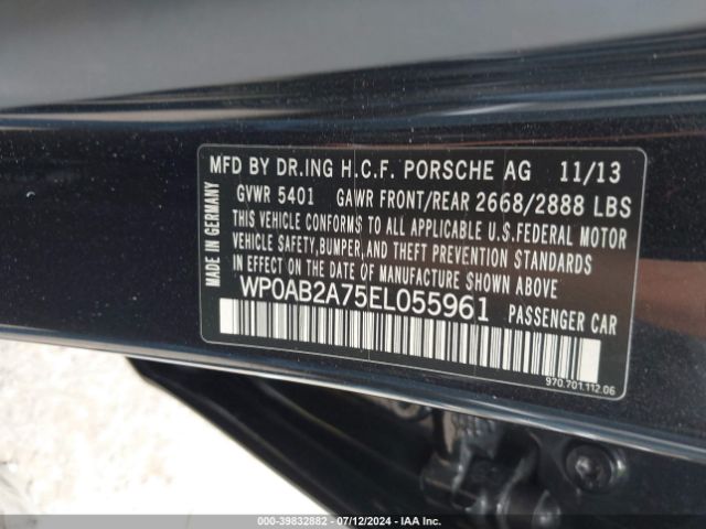 WP0AB2A75EL055961 Porsche Panamera 4s