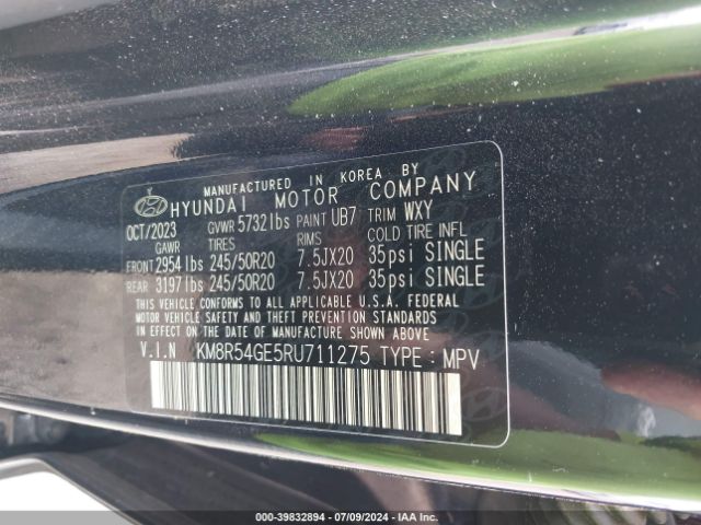 KM8R54GE5RU711275 Hyundai Palisade Limited