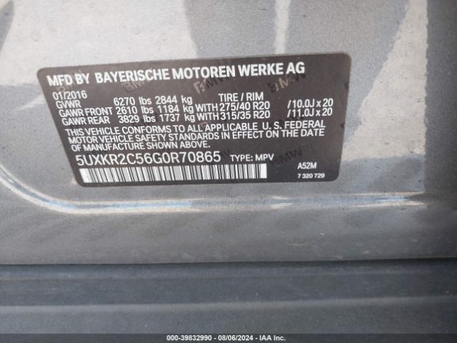 5UXKR2C56G0R70865 BMW X5 Sdrive35i