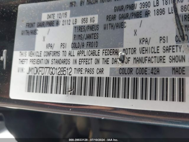 JM1DKFD77G0128512 Mazda Cx-3 Grand Touring