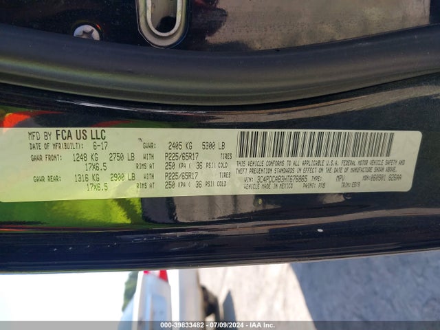 Dodge JOURNEY SE 2017 3C4PDCAB3HT676865 Image 9