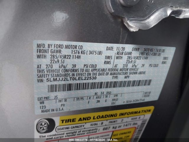 5LMJJ2LT0LEL22530 Lincoln Navigator Reserve