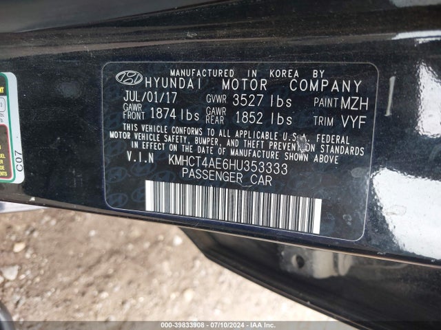 Hyundai Accent Value Edition 2017 KMHCT4AE6HU353333 Image 9
