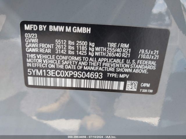 5YM13EC0XP9S04693 BMW X3 M