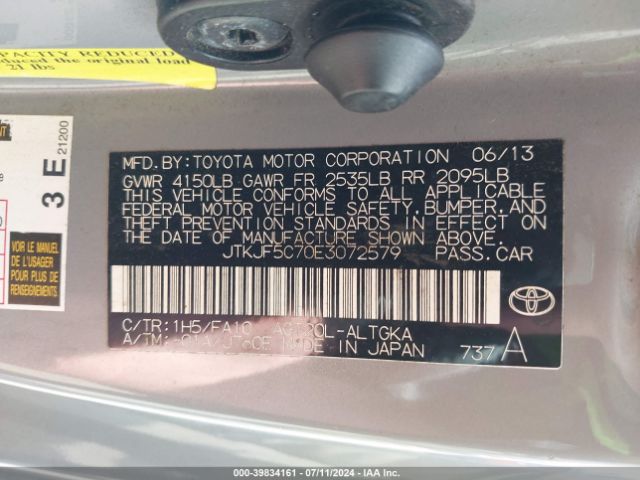 JTKJF5C70E3072579 Scion TC