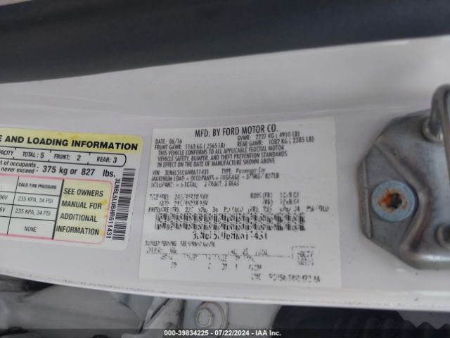 3LN6L5LU6HR611431 Lincoln Mkz Hybrid Select