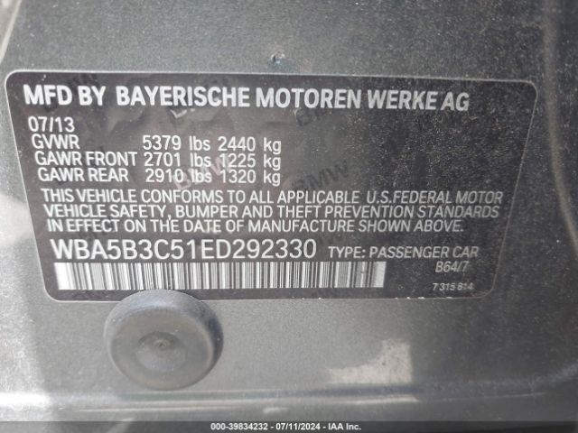 WBA5B3C51ED292330 BMW 535i Xdrive