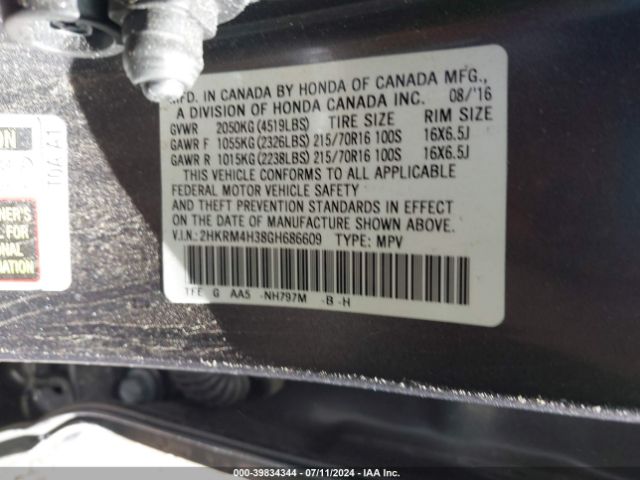 2HKRM4H38GH686609 Honda CR-V LX