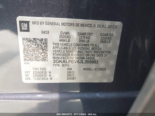 GMC Terrain Slt 2018 3GKALPEV6JL355661 Image 9