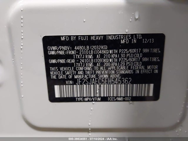 Subaru Forester 2.5i Premium 2014 JF2SJAEC5EH545362 Image 9