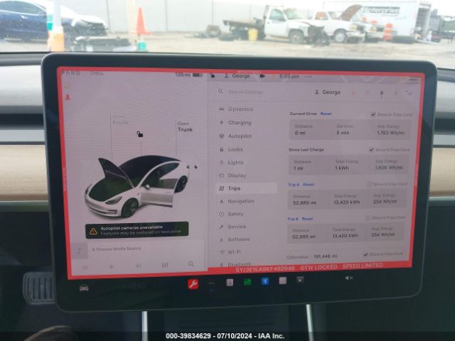 5YJ3E1EA9KF482946 Tesla Model 3 Long Range/mid Range/standard Range/standard Range Plus