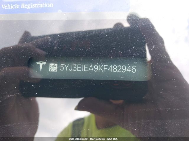 5YJ3E1EA9KF482946 Tesla Model 3 Long Range/mid Range/standard Range/standard Range Plus