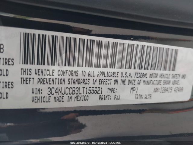 3C4NJCCB3LT155621 Jeep Compass Limited Fwd