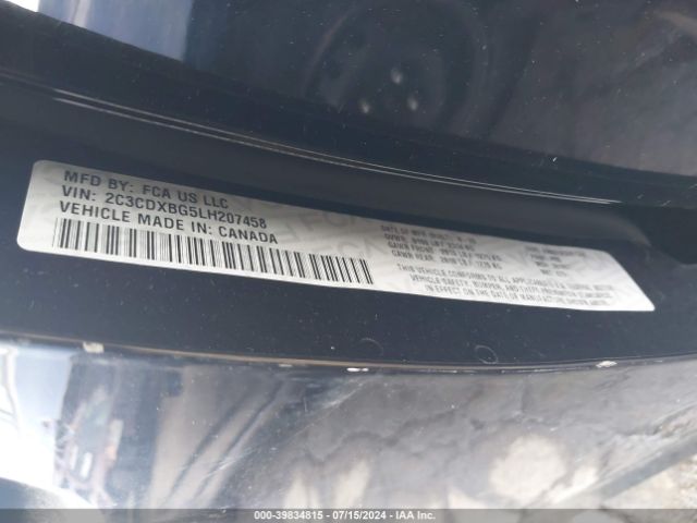 2C3CDXBG5LH207458 Dodge Charger Sxt Rwd