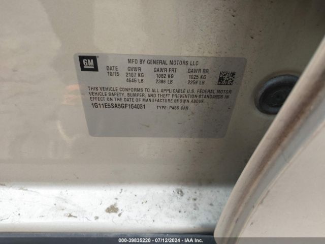 1G11E5SA5GF164031 Chevrolet Malibu Limited Ltz