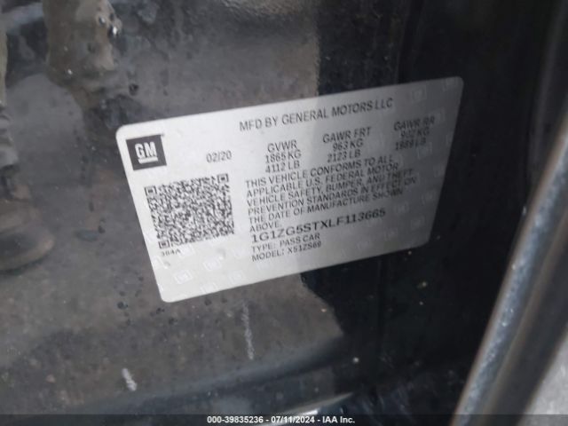 1G1ZG5STXLF113665 Chevrolet Malibu Fwd Rs