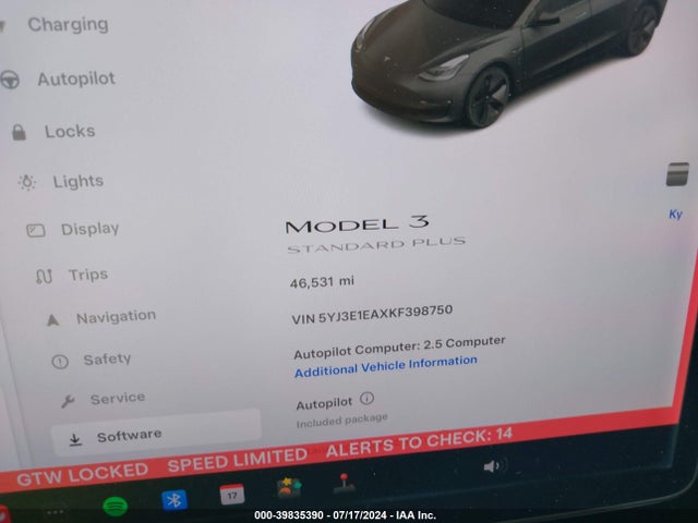 5YJ3E1EAXKF398750 Tesla Model 3 Long Range/mid Range/standard Range/standard Range Plus