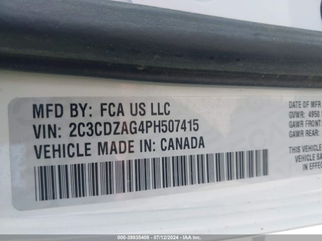 2023 DODGE CHALLENGER 2C3CDZAG4PH507415 Photo 8