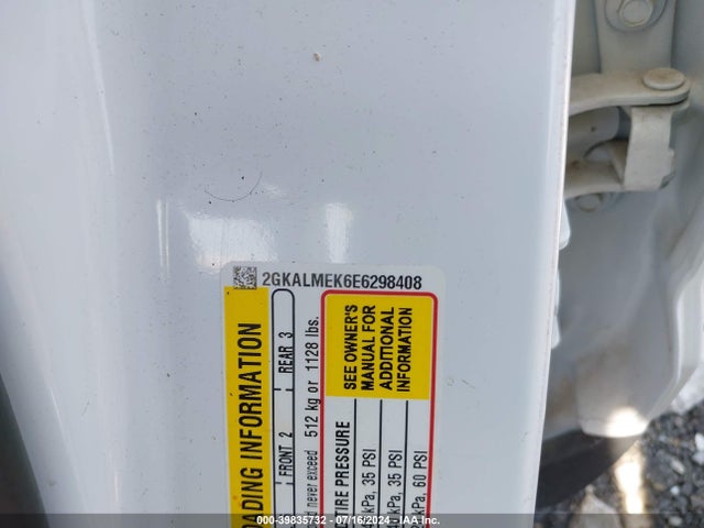 2GKALMEK6E6298408 GMC lea - flex fuel (gas/alc), aluminum, high output
