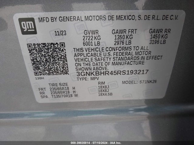 Chevrolet Blazer Awd 2lt 2024 3GNKBHR45RS193217 Image 9