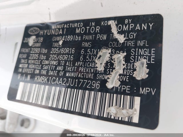 Hyundai Kona Se 2018 KM8K1CAA2JU177296 Image 9