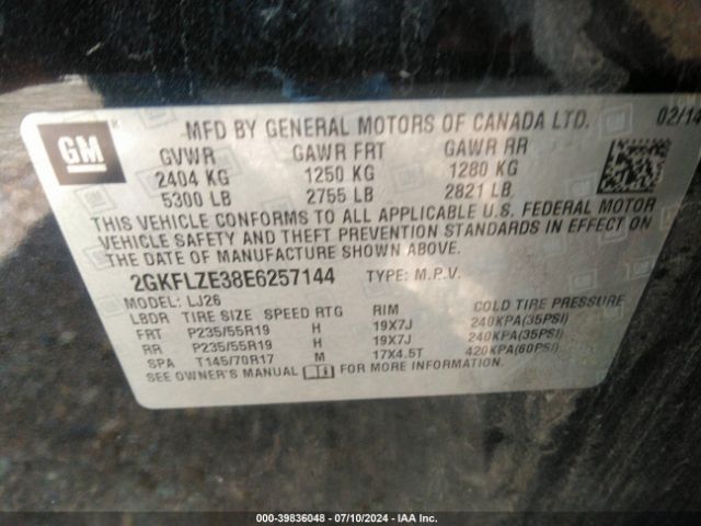 2GKFLZE38E6257144 GMC Terrain Denali